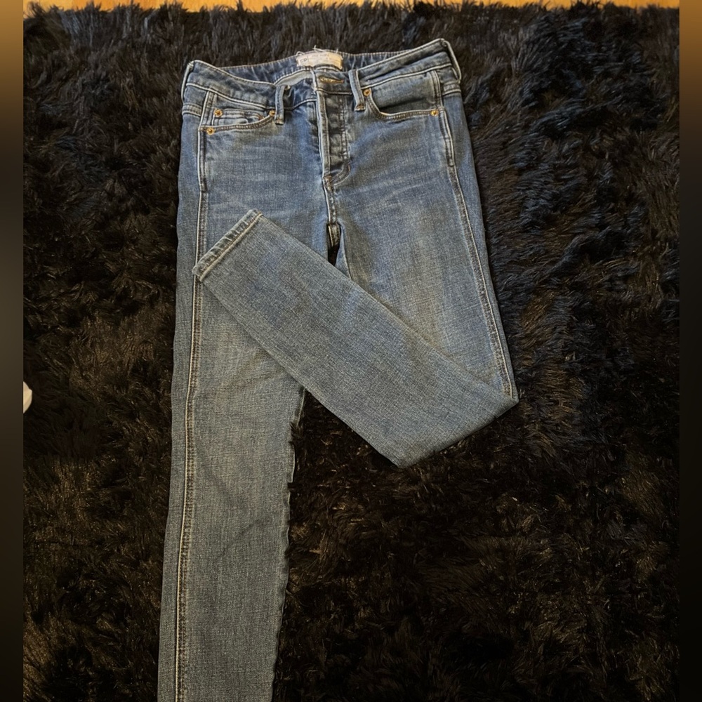 Free People Skinny Jeans Button Fly
